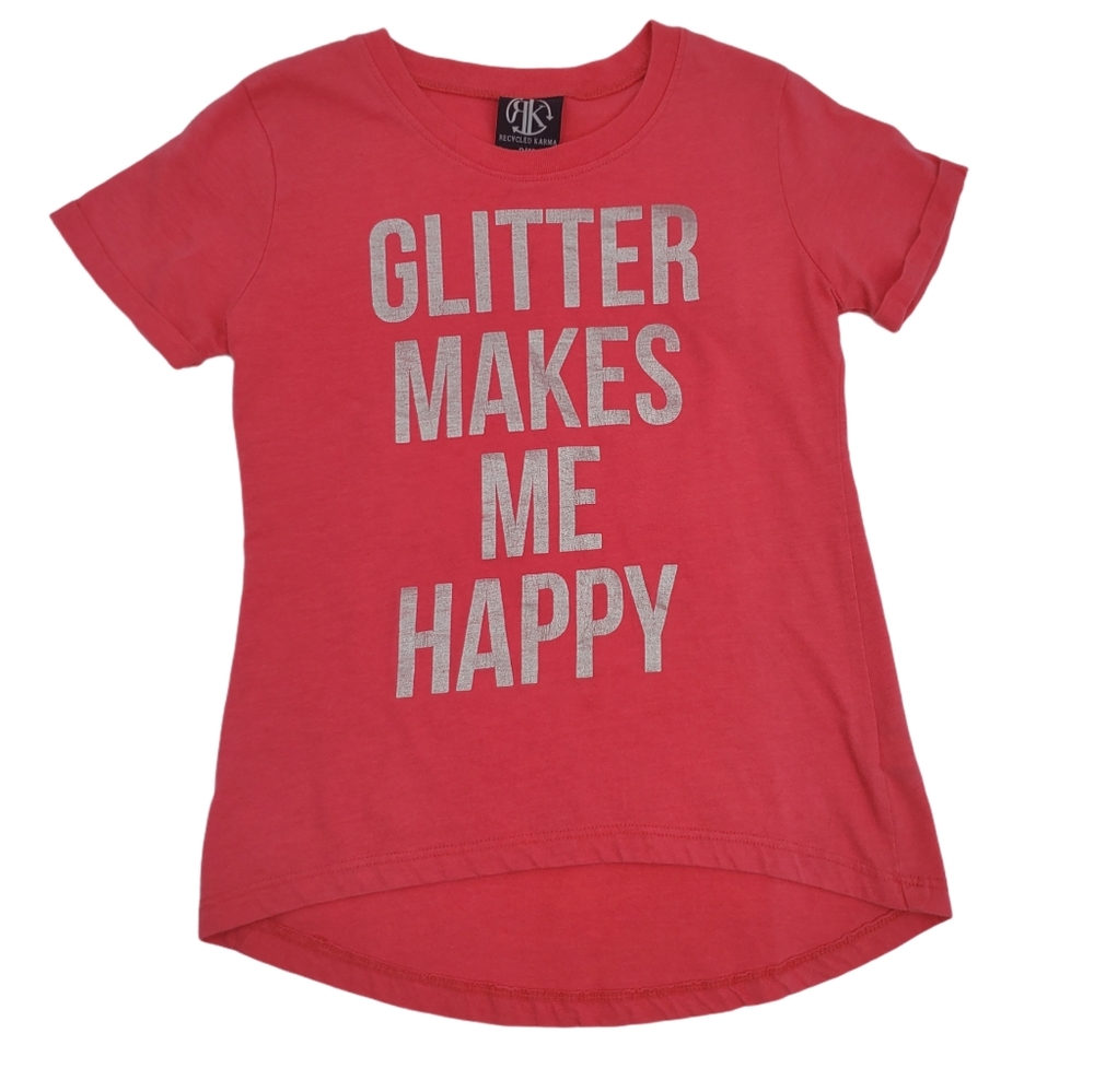 Recycled Karma Glitter Makes Me Happy Tee 9/10